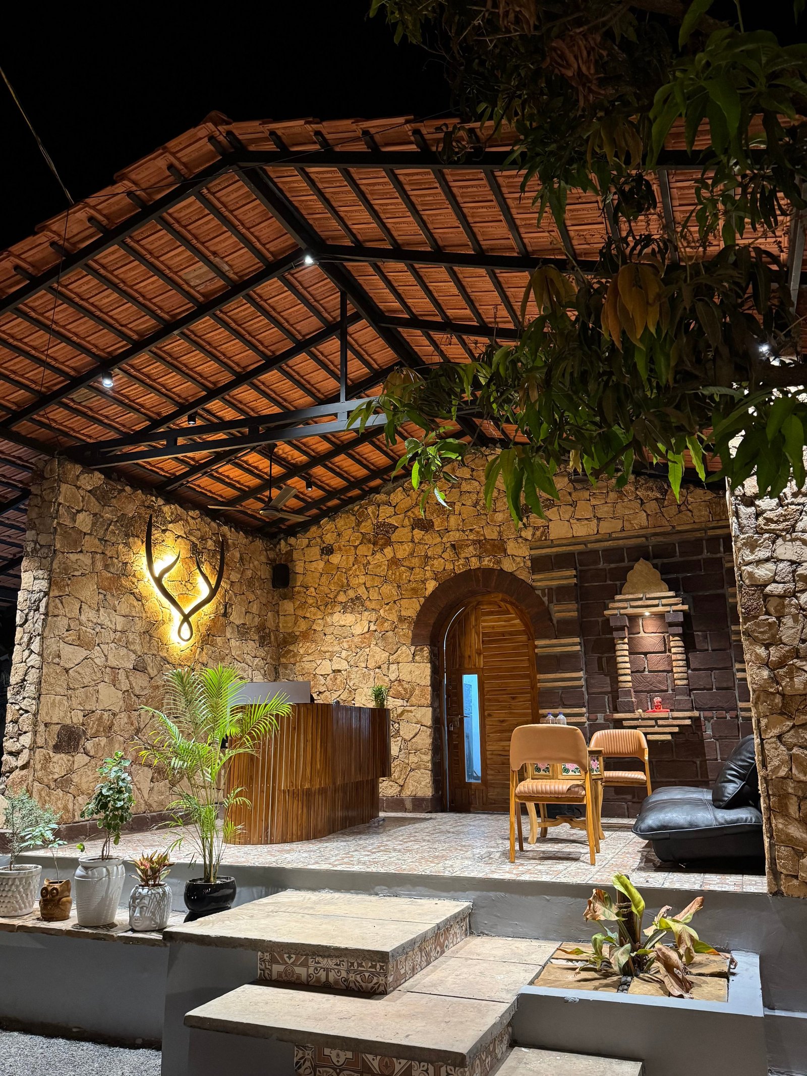 Cafe courtyard
